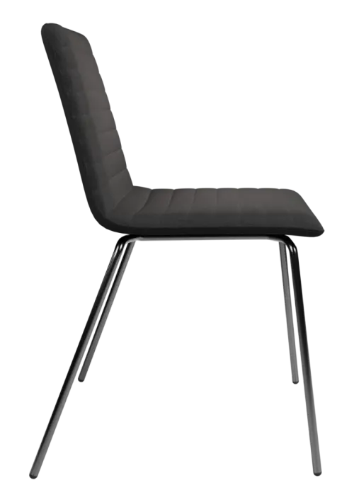 ARCA MEET CHROME, židle konferenční, chrom kříž, látka tmavě šedá